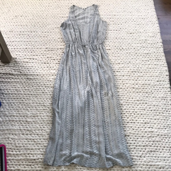 Joie Blue Gray Sleeveless V-Neck Maxi Sundress - Picture 1 of 2